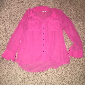 🔅 See through hot pink top!